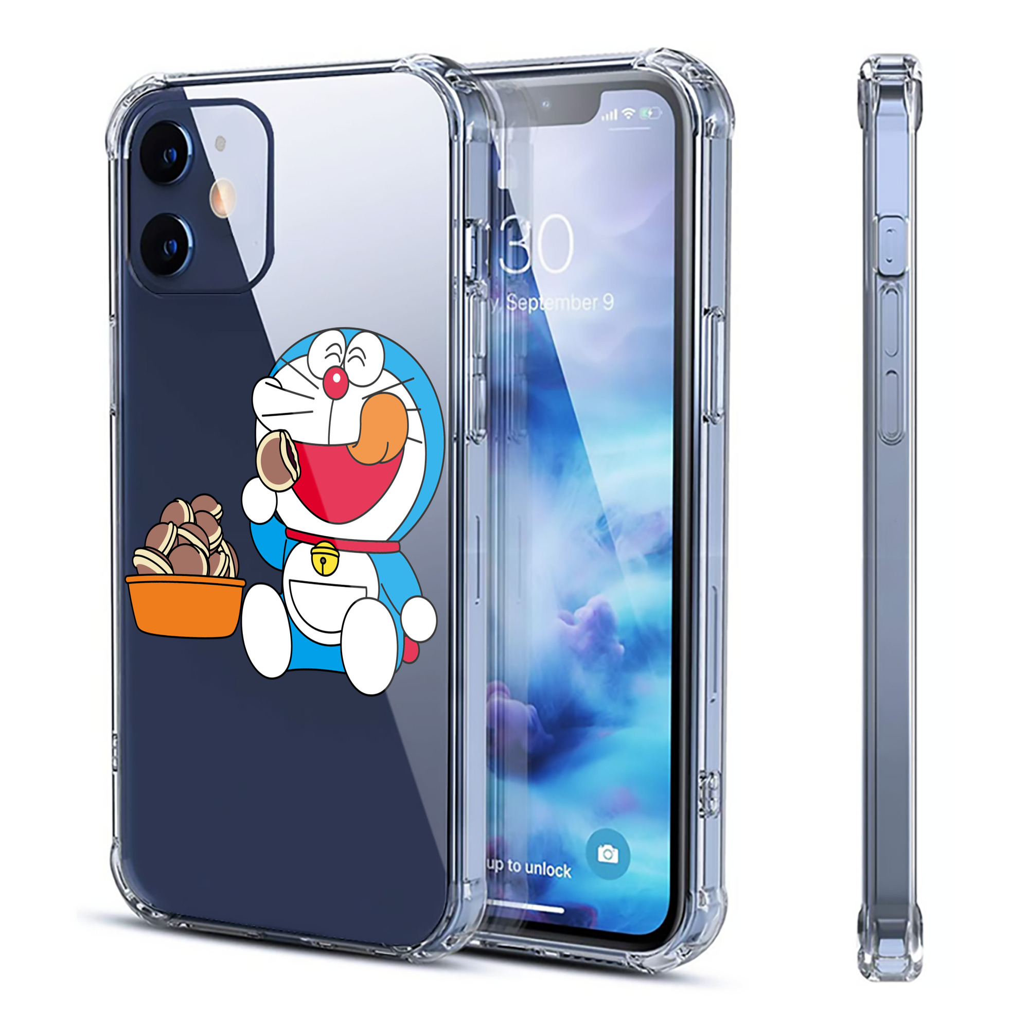 （画像用） ドラえもん Doraemon 【iPhone 12シリーズ対応】透明スマホケース（クリアソフトケース）